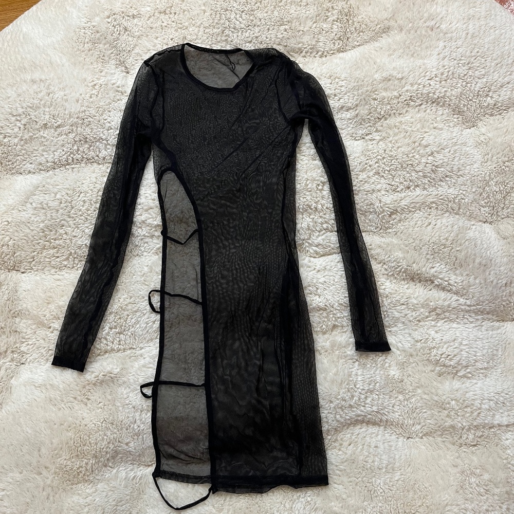 Mesh see through dress